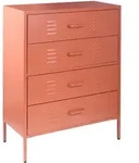 KOMMODE Metall Goldbraun Enago