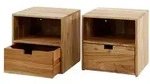 NACHTTISCH FATY 2ER SET Holz Akazie