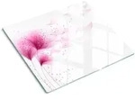 GLASPLATTE 60x52 cm Rosa Blume