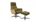 RELAXSESSEL VANITAS Gr&uuml;n Leder Relaxfunktion