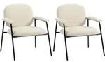 SESSEL 2er Set Polyester Cremewei&szlig;