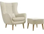 SESSEL Estjano Boucle mit Fu&szlig;bank