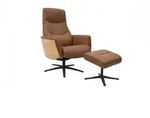 RELAXSESSEL VANITAS Braun Leder Relaxfunktion