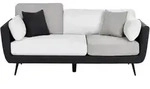 3-SITZER-SOFA Stoff Schwarz Bolga