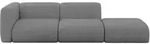 SOFA Ottomane Links MIRA-S3 296x89x70 Grau Velours