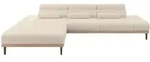 ELEKTRISCHES ECKSOFA Links MONA 316x205x85 Dunkelbeige Boucl&eacute;