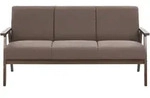 3-SITZER-SOFA Polsterbezug Braun Asnes