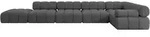 ECKSOFA modulares Sofa Felto-L3 - 475x190x70 cm Grau Boucl&eacute;