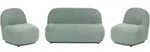 SOFA-SET 4-Sitzer Stoff Hellgr&uuml;n Lovberg