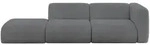 SOFA Ottomane Rechts MIRA-S3 296x89x70 Dunkelgrau Cord