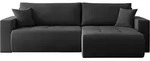 ECKSOFA Alva 3-Sitzer Universall Rechts/Links, Strukturstoff Dunkelgrau...