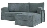 ECKSOFA NOTIA modulares Boneless Sofa mit Schlaffunktion Grau Kordstoff