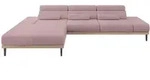 ELEKTRISCHES ECKSOFA Links MONA 316x205x85 Rosa Cord