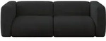 MODULARES Sofa 2-SITZER MIRA-S1 228x89x70 Schwarz cm Velours