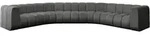 WOHNLANDSCHAFT modulares Sofa Lazro-U1 - 373x373x70 cm Dunkelgrau