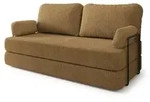 BETTSOFA NIKSI aus Schaumstoff Bucle-Stoff Orange Schlaffunktion