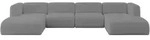 WOHNLANDSCHAFT MIRA-U2 408x179x70 Grau Boucl&eacute;
