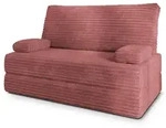 BETTSOFA LADIA aus Schaumstoff Kordstoff Rosa Schlaffunktion