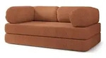 BETTSOFA EIREN aus Schaumstoff Bucle-Stoff Orange Schlaffunktion
