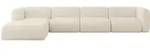 ECKSOFA Ottomane Links MIRA-L3 409x179x70 Beige Velours