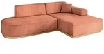 ECKSOFA Ottomane Rechts IREA-L1-v2 - 232x165x80 cm Apricot