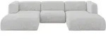 WOHNLANDSCHAFT MIRA-U1 317x179x70 Grau Velours