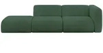 SOFA Ottomane Rechts MIRA-S3 296x89x70 Gr&uuml;n Cord