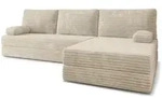 ECKSOFA ANKO modulares Boneless Sofa mit Schlaffunktion Creme Kordstoff