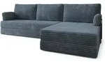 ECKSOFA ANKO modulares Boneless Sofa mit Schlaffunktion Grau Kordstoff