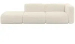 SOFA Ottomane Rechts MIRA-S3 296x89x70 Beige Boucl&eacute;