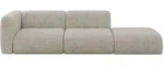 SOFA Ottomane Links MIRA-S3 296x89x70 Beige Velours