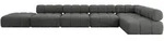 ECKSOFA modulares Sofa Favio-L3 - 475x190x70 cm Dunkelgrau Velours