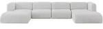 WOHNLANDSCHAFT MIRA-U2 408x179x70 Grau Velours