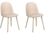 ESSZIMMERSTUHL 2er Set Kunstleder Beige Ankeny