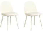 ESSZIMMERSTUHL 2er Set Kunstleder Hellbeige Ankeny