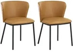 ESSZIMMERSTUHL 2er-Set Kunstleder Braun Hoskin