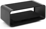 COUCHTISCH Sora in Schwarz mit abgerundetem schwarzem Metallgestell 100/50/41 cm