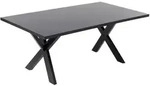 ESSTISCH 180/100/75 cm Schwarz Rechteckig Lisala