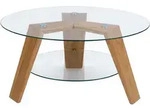 COUCHTISCH rund Braun