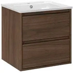 WASCHTISCH 51cm Edm&eacute; Dunkles Holz