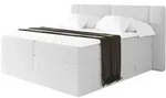 BOXSPRINGBETT mit Matratze H3/H4 - EVON KING - 160x200 cm Wei&szlig;