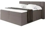 BOXSPRINGBETT mit Matratze H3/H4 - EVON KING - 160x200 cm Braun