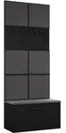 GARDEROBENSCHRANK MODULO 80,6/204/40 cm Modern Garderobe-Set Schwarz