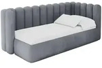 EINZELLBETT Jugendbett mit Bettkasten, Links - HUGY 80x200 Grau