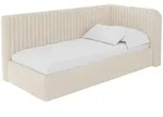EINZELLBETT Jugendbett mit Bettkasten und Matratze H3/H4, Links - AURY 90x200...