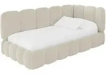EINZELLBETT Jugendbett mit Bettkasten und Matratze H3/H4, Links - AVRY 90x200...