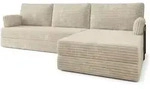 ECKSOFA ANKO modulares Boneless Sofa mit Schlaffunktion Creme Kordstoff