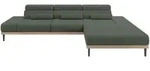ELEKTRISCHES ECKSOFA Rechts MONA 316x205x85 Gr&uuml;n Velours