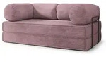 BETTSOFA ALVIO aus Schaumstoff Kordstoff Lila Schlaffunktion