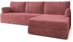 ECKSOFA ANKO modulares Boneless Sofa mit Schlaffunktion Rosa Kordstoff